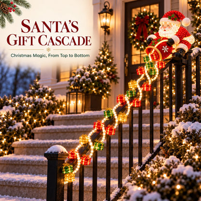🎅 ✨Santa Magic Gift Cascade Railing Light
