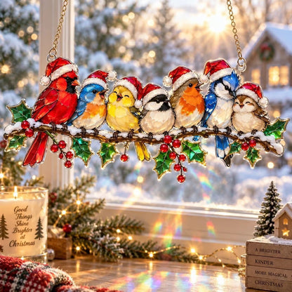 ✨ Whimsical Winter Suncatchers(11 types) | Shatterproof 'Stained-Glass' Acrylic Window Hangings 🎄