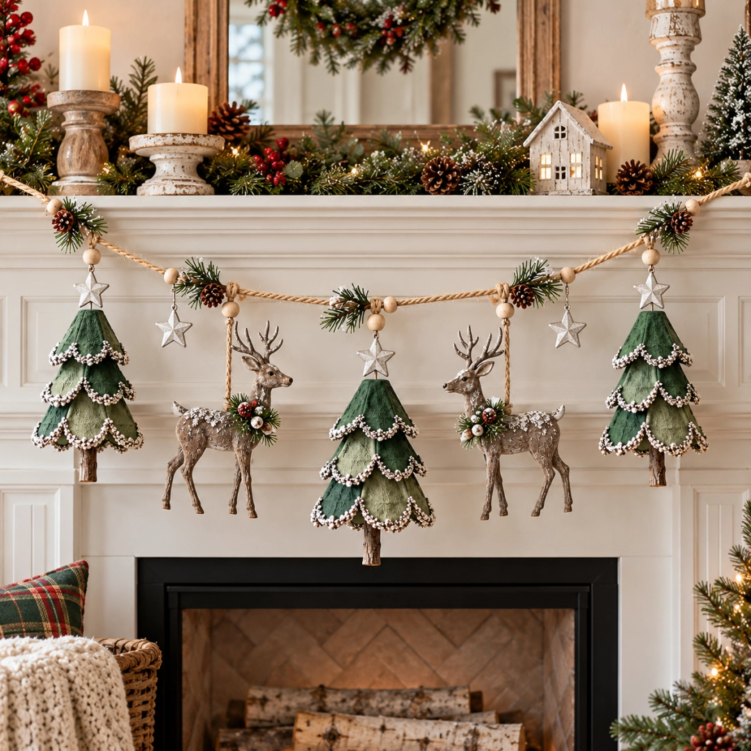 🦌✨ Woodland Glow Garland™ — A Little Forest Magic for Christmas