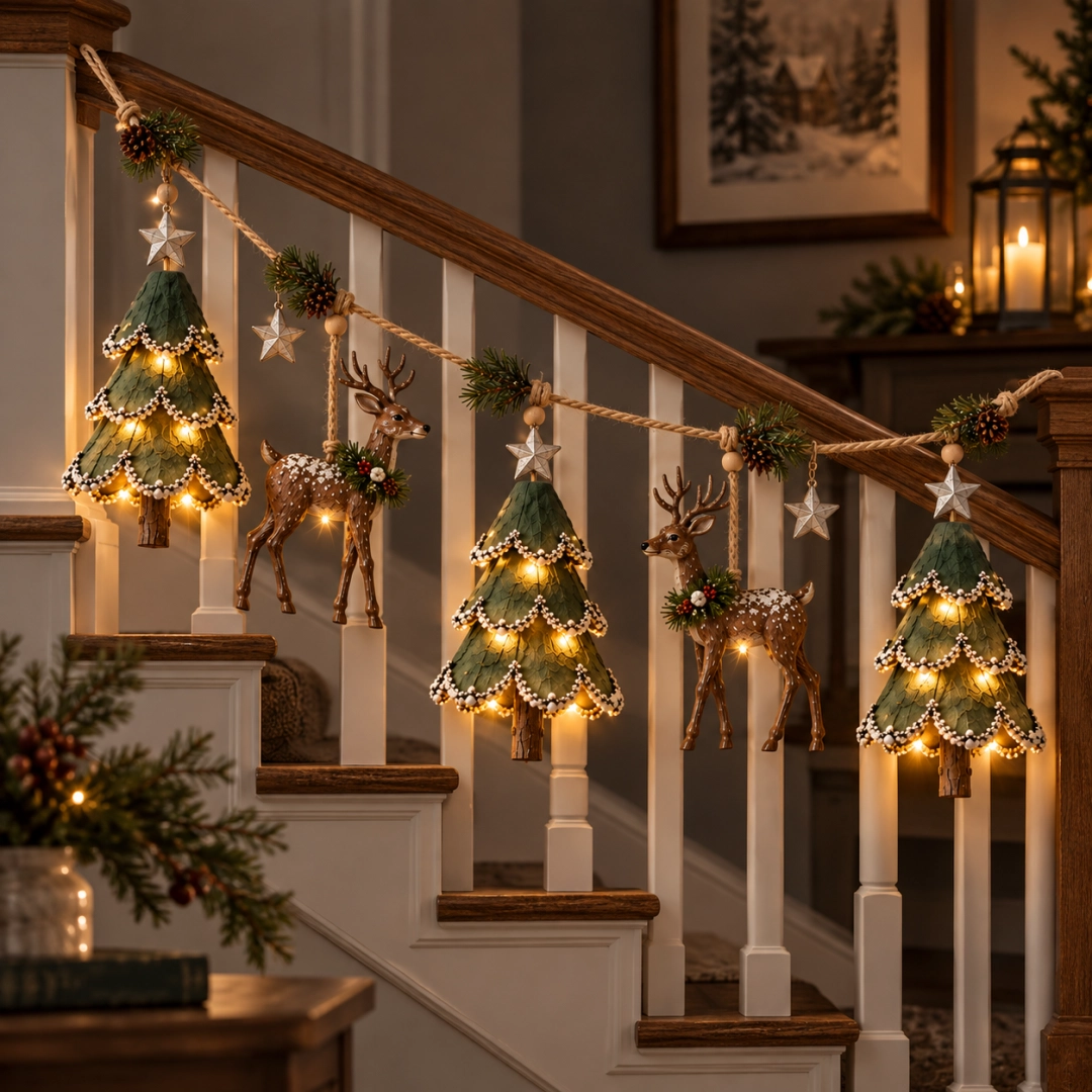 🦌✨ Woodland Glow Garland™ — A Little Forest Magic for Christmas