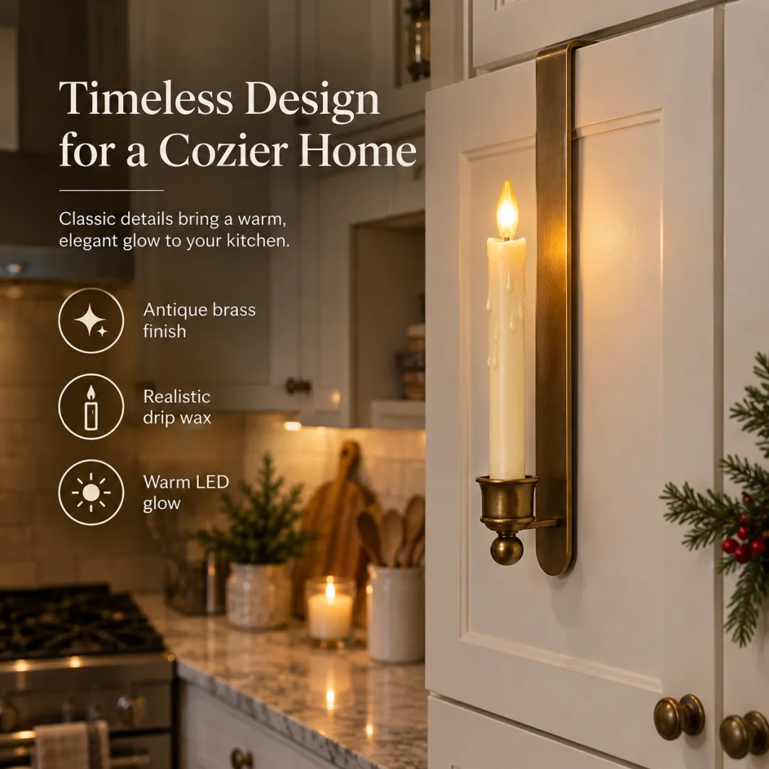 🔥 LIMITED-TIME 50% OFF | 3-Pack Vintage Brass Cabinet Candles with Remote