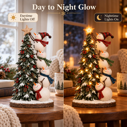 🔥 LAST DAY 50% OFF 🔥 Snowman Christmas Tree Topper™ – Lighted Snowmen Holiday Figurine for a Magical Christmas Glow ☃️🎄✨