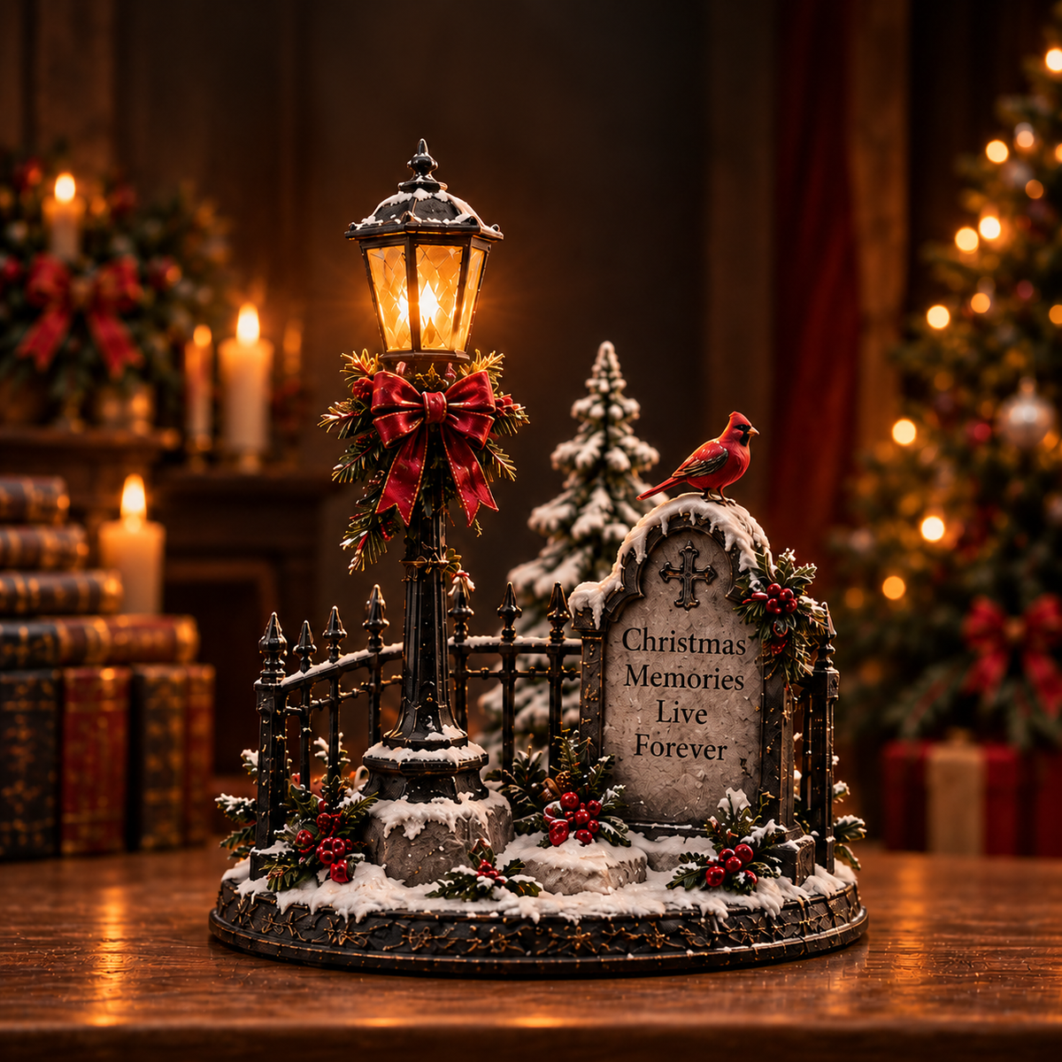 Christmas Memory Grave gothic lighted holiday decoration