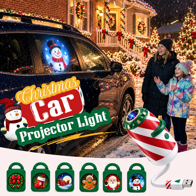 🎄 Merry Ride Christmas Car Projector Light | Up to 24 Patterns
