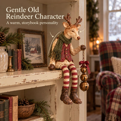 🤎Vintage Old Reindeer Shelf Sitter🎁