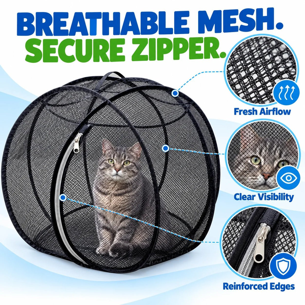 🐱360° Panoramic Pop-Up Rolling Cat Playpen Ball🐾