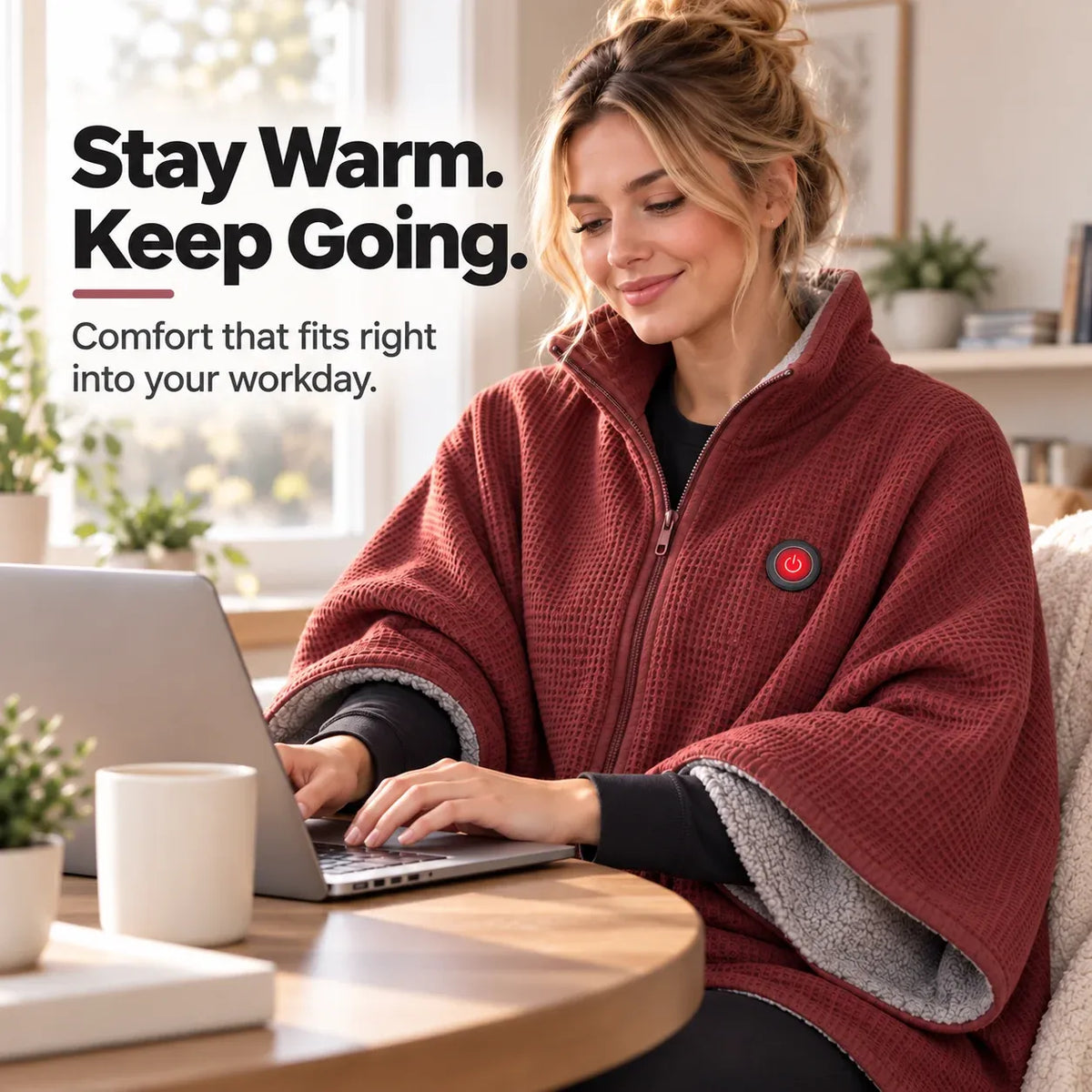 🧣Wearable Heated Blanket – Cozy Hands-Free Warmth☀️