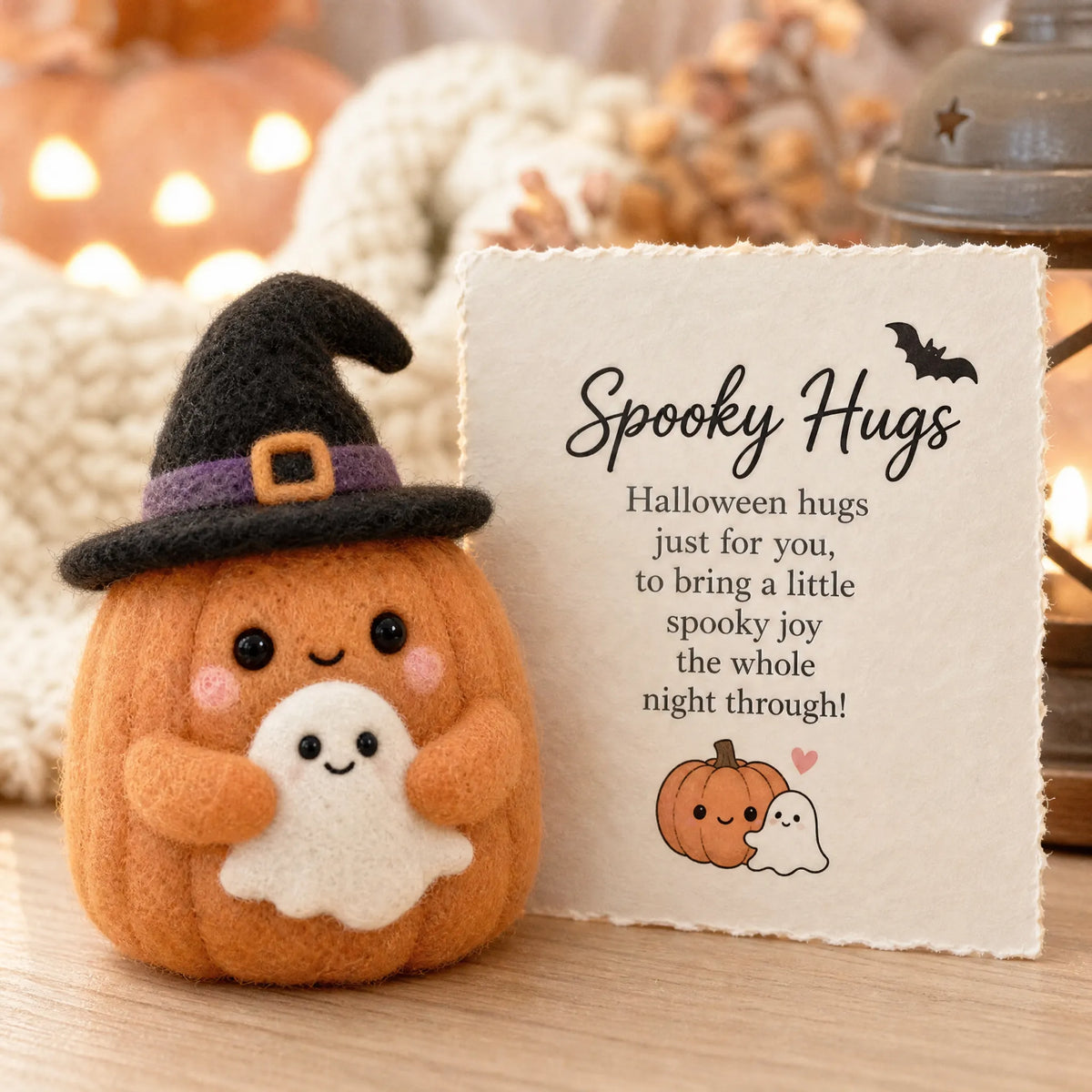 ⏳ Last Day: 49% OFF – A Little Ghost Hug (Handmade Felt Keepsake) 👻