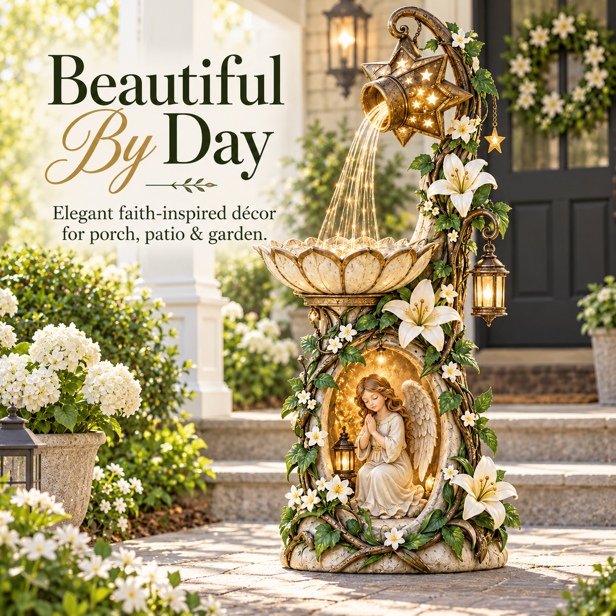 Angel Starlight illuminated outdoor garden decor
