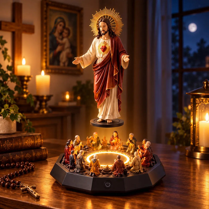 Floating Christ with LED Lighting