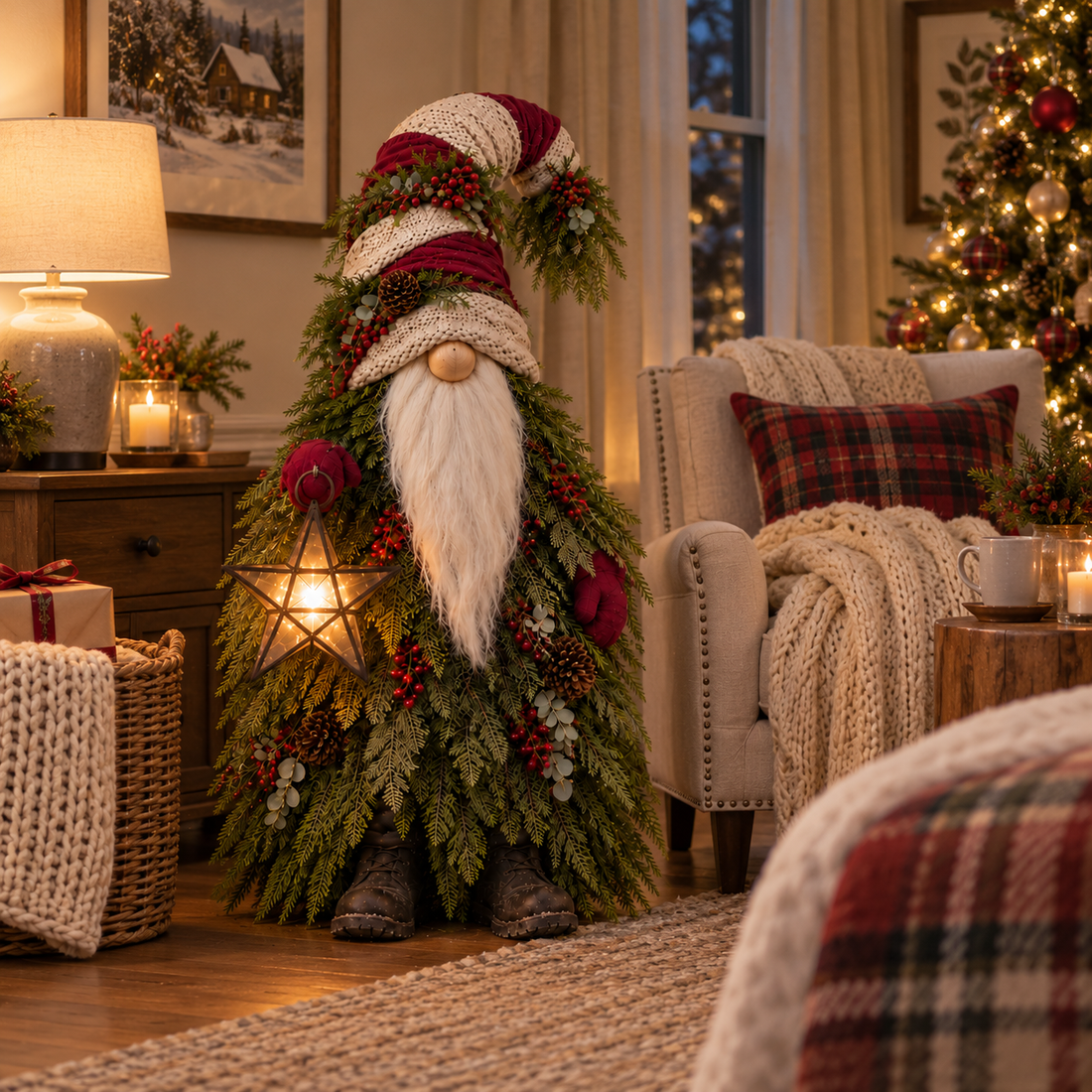 🔥 LAST DAY 30% OFF 🔥Evergreen Star Gnome™ Lighted Christmas Woodland Decor