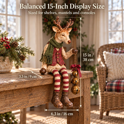 🤎Vintage Old Reindeer Shelf Sitter🎁