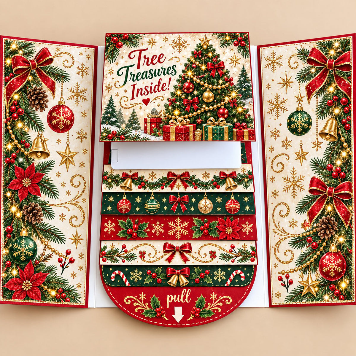 ⏰LAST DAY 49% OFF - 2026 New🎅🎁 Waterfall Christmas Gift Card Booklet 💳✨