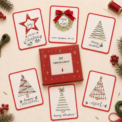 🎄🧵Stitch a Little Christmas Magic - Merry & Bright Christmas DIY Kit (6 pcs)