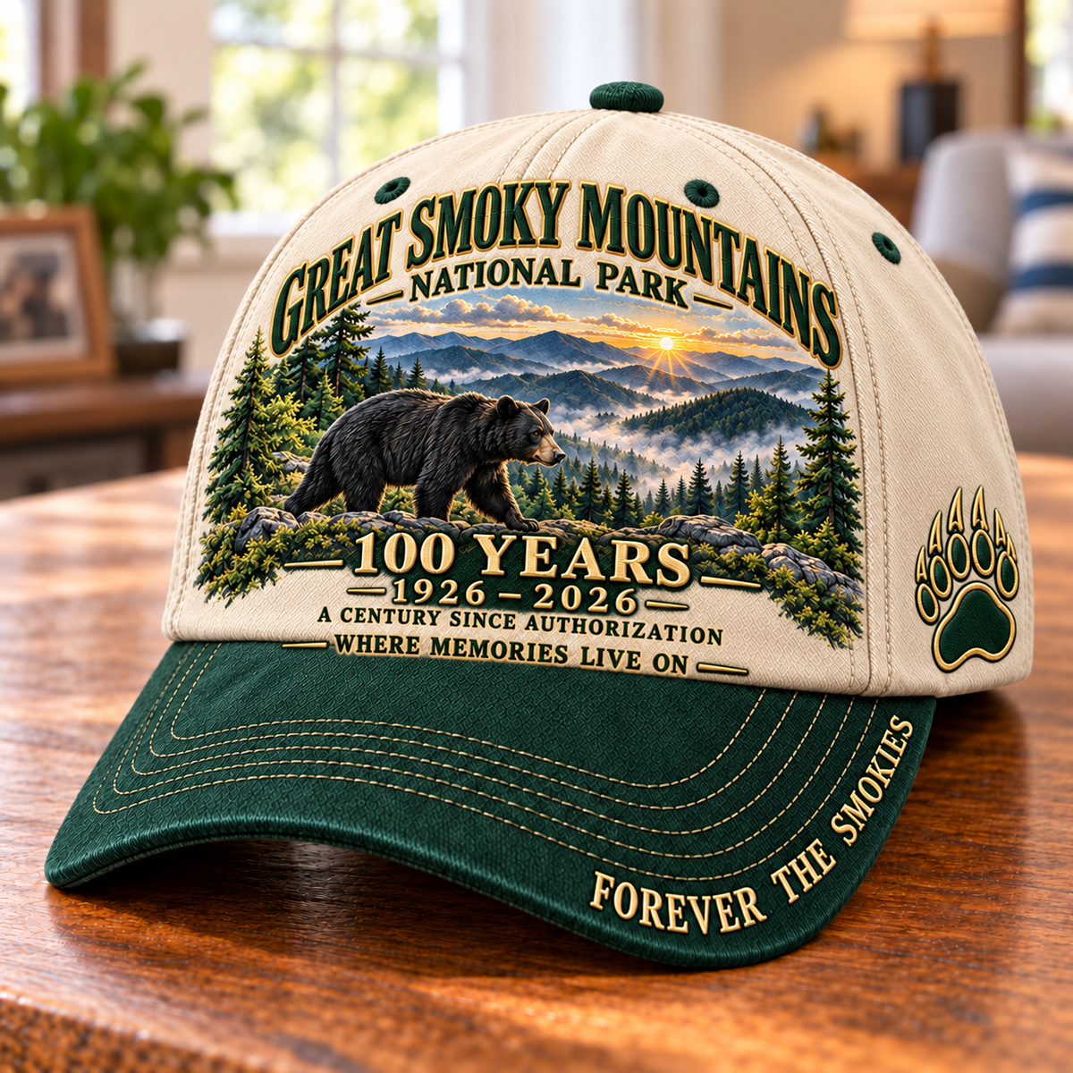 🔥 LIMITED-TIME SALE 🔥 Great Smoky Mountains 100th Anniversary Cap™ – 1926–2026 Black Bear National Park Commemorative Embroidered Hat 🐻🏔️