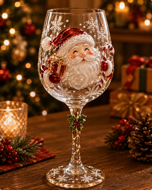 🔥 LAST DAY 50% OFF 🔥🎁 Christmas 3D Wine Glass Collection™ – Gift Box Set with Festive Holiday Designs for Christmas Gatherings & Gifting ✨