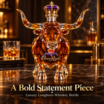 🥂Crown Royal Texas Longhorns Whiskey Bottle