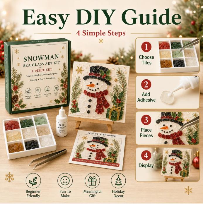 🎄✨ Psalms of Christmas Sea Glass Art Kit🎅⛄