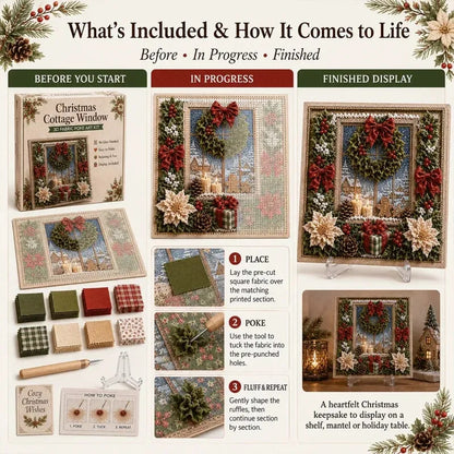 🧵Premium 3D Christmas Fabric Poke Art Kit