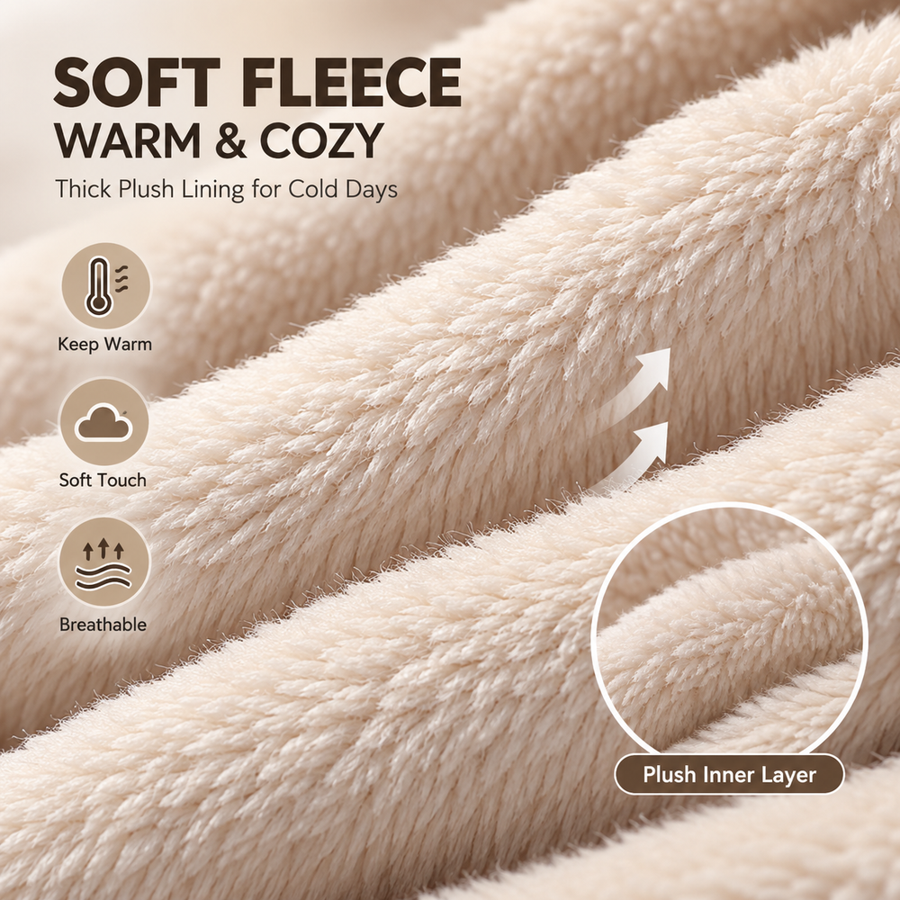 Soft winter fleece material