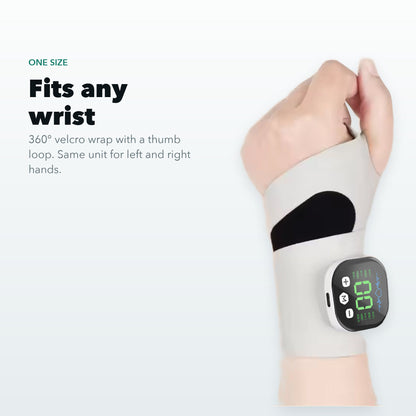 360 degree velcro wrap with thumb loop fits any wrist, left or right hand