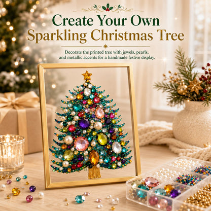 🎄 Beginner-Friendly Jeweled Christmas Tree DIY Kit | Easy to Make, Beautiful to Display 💎✨