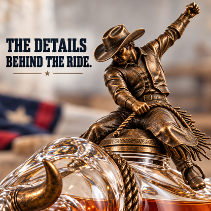 🤠 Eight Seconds Bull Rider Whiskey Decanter — Las Vegas 2026 Limited Custom Edition🤠