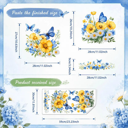🔥 Limited-Time 49% OFF 🌸3 Piece Golden Floral Toilet Stickers – Pearl-Inspired Bathroom Decals