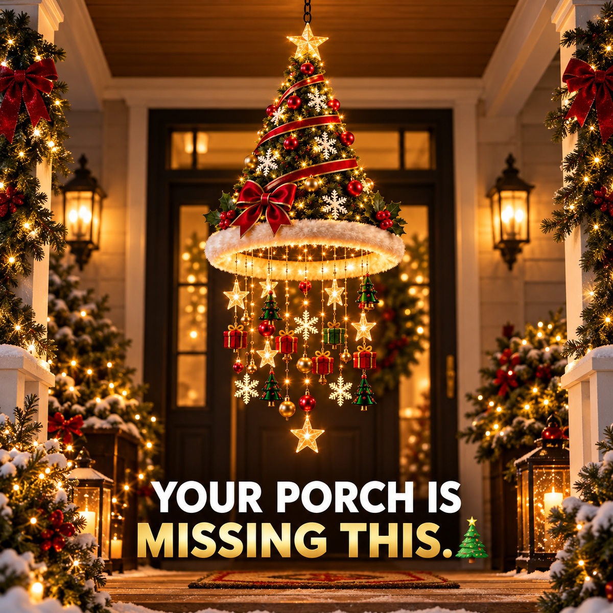 JingleGlow™ Light-Up Christmas Chandelier