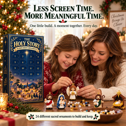 ⏳ Last Day 49% OFF – ✝️ 24-Day Holy Story Mini Brick Advent Calendar | 24 Faith-Inspired Christmas Ornament Builds 🎄