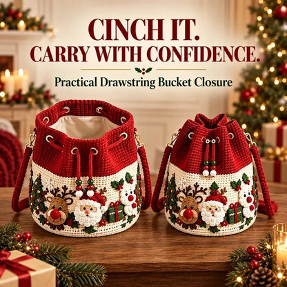 🎄 MerryStitch™ – 3D Crochet Christmas Bucket Bag