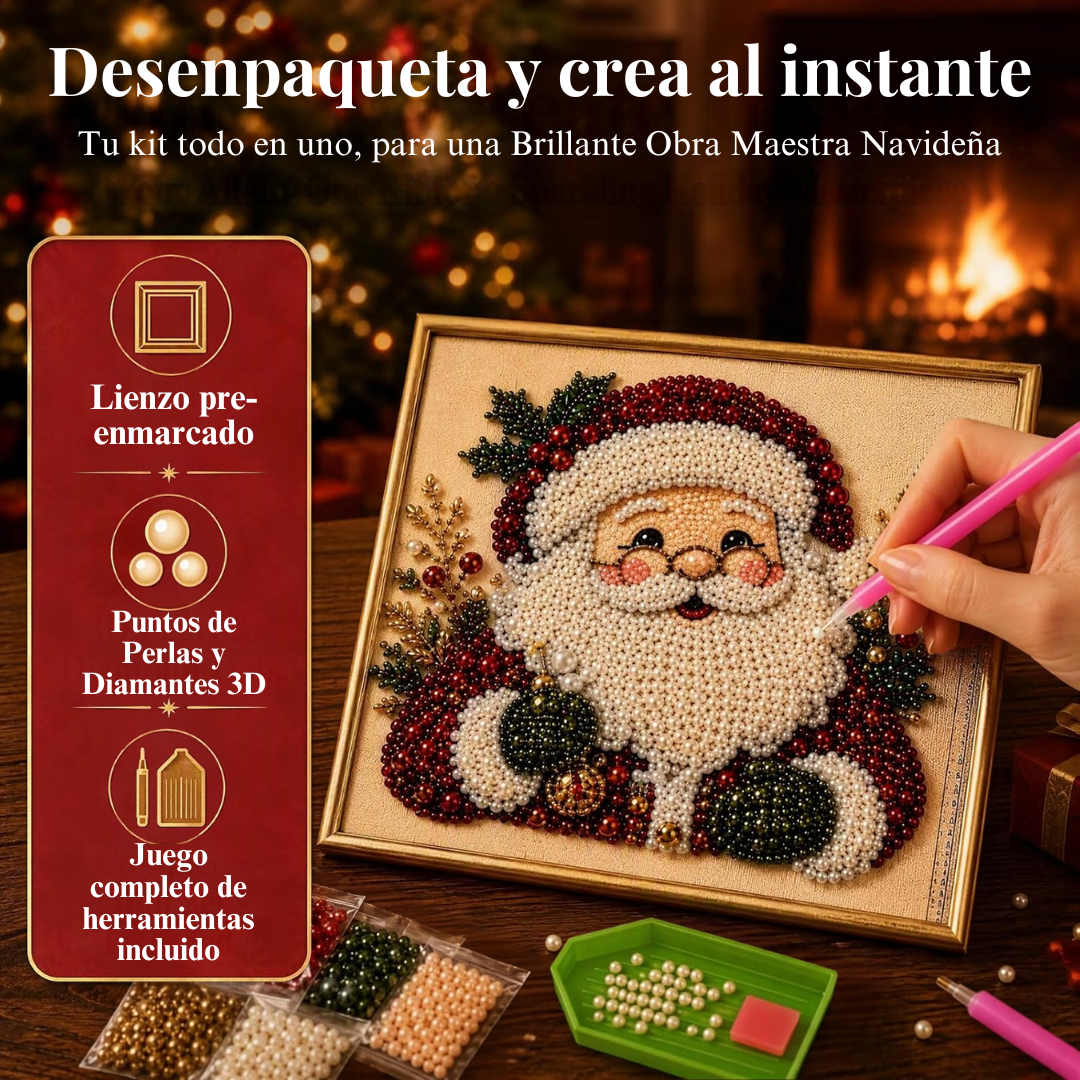 Kit Cuadro Navideño de Perlas