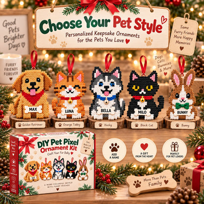 🐾 My Furry Friend Keepsake™ – DIY Pet Pixel Ornament Kit