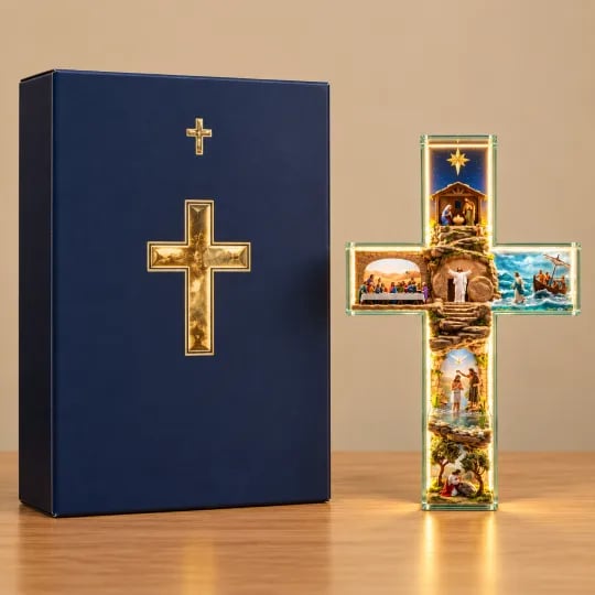 Detailed scenes of Jesus life cross