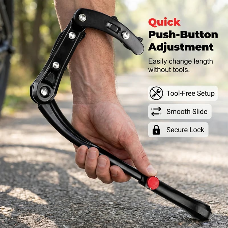 💯📢📢49% OFF !! ⏰Universal Adjustable Aluminum Alloy Bicycle Side Kickstand