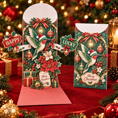⏰LAST DAY 50% OFF 🎄Handmade 3D Christmas Money Card – Pop-Up Holiday Card with Cash Envelope & Message Space 💌✍💵