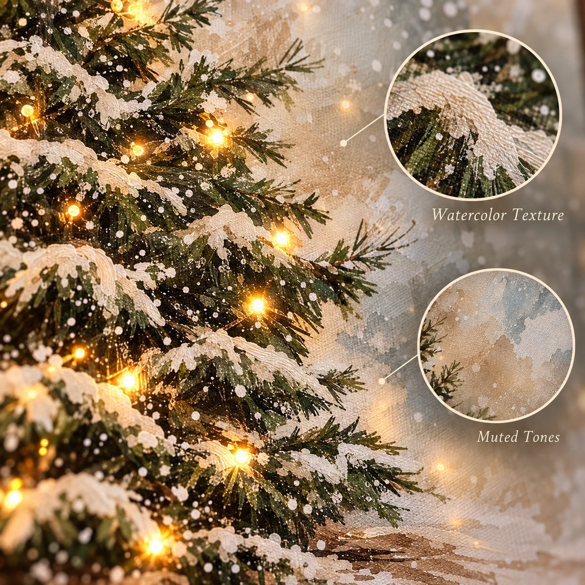 ✨Winter Woodland Light Wall Art LED Illuminated Canvas Decor for Living Room & Holiday Interior Styling