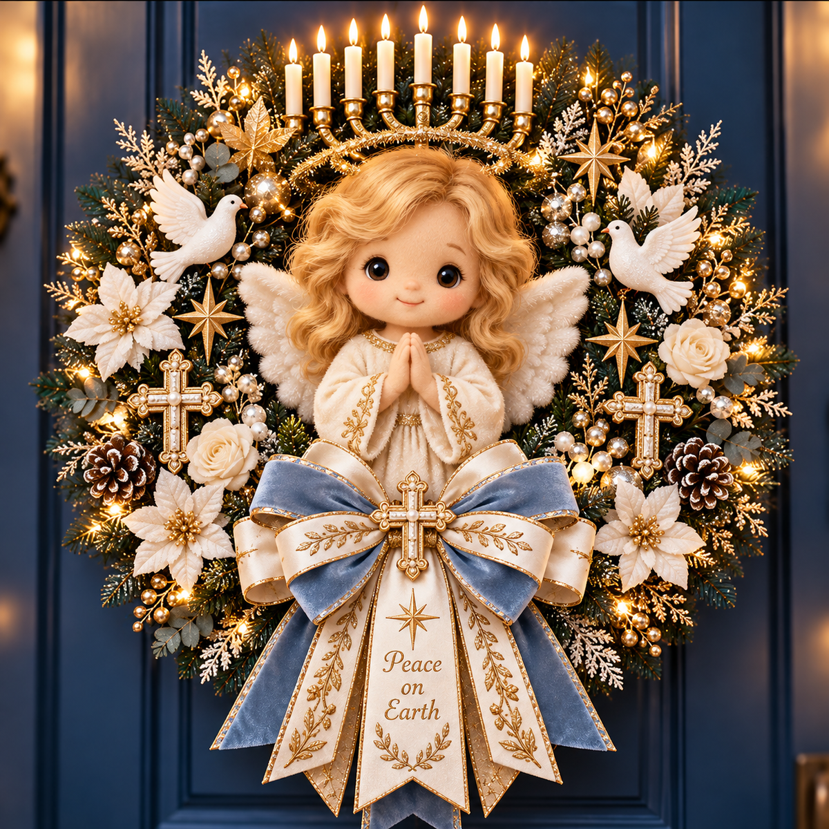 ✨ Faith & Peace Angel Door Wreath™