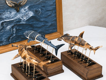Handcrafted Wooden Ocean Animal Mechanical Model