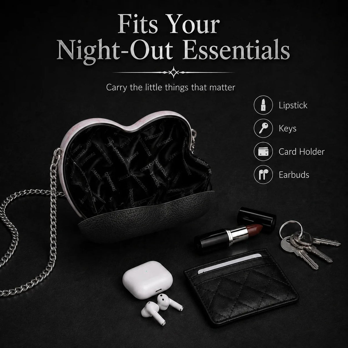 Gothic Heart Eye Crossbody Bag Outfit