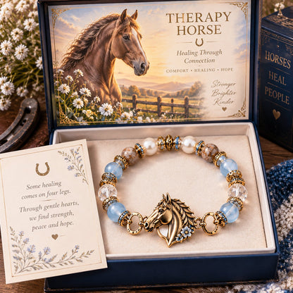 🐴 Therapy Horse Healing Bracelet - A Meaningful Keepsake Inspired by the Healing Bond Between Horses & Hearts 🤍