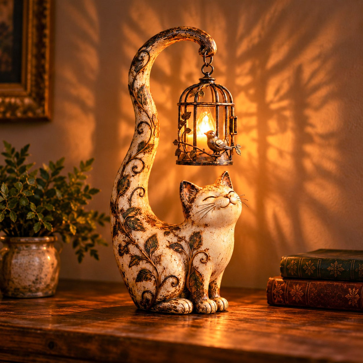 ✨ 49% OFF Today Only | 🐈‍⬛ Vintage Cat Lantern Sculpture Lamp – A Timeless Guardian of Warmth & Cozy Moments