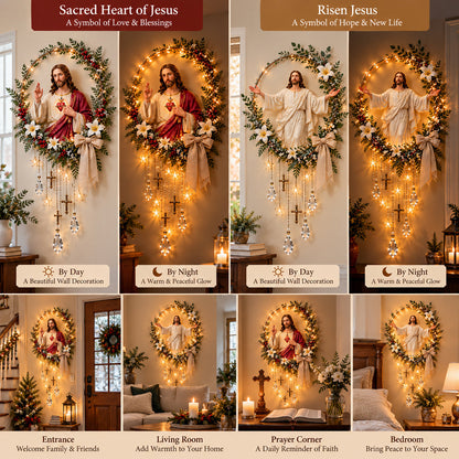 ✝️ Light of His Love– Illuminated Jesus Wall Hanging
