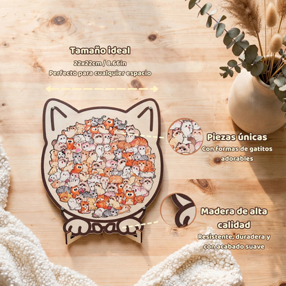 HuddlePaws™ - Puzzle de Madera Antiestrés