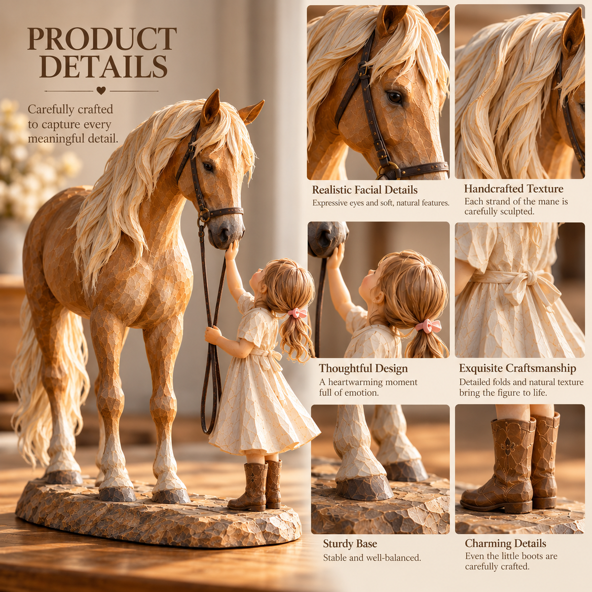 🐴 A Bond That Lasts — Girl & Horse Friendship Figurine