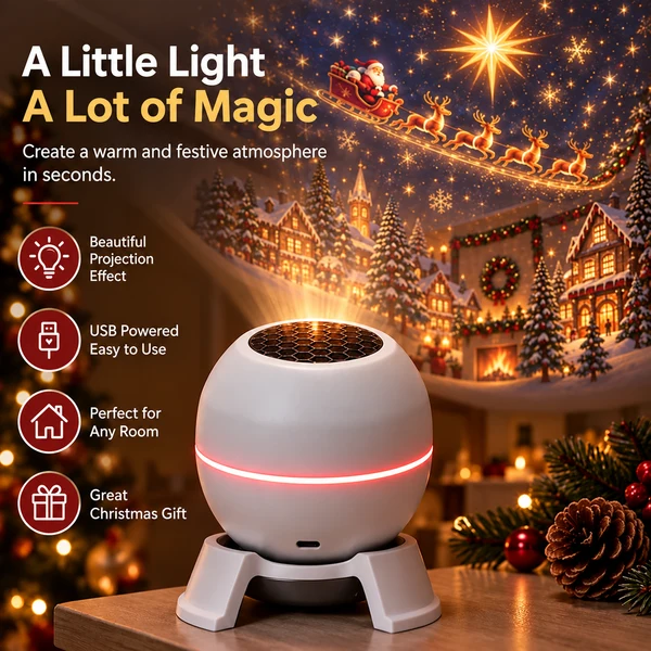 🎄🎅 Christmas Magic Projection Light – Bring Holiday Scenes to Life