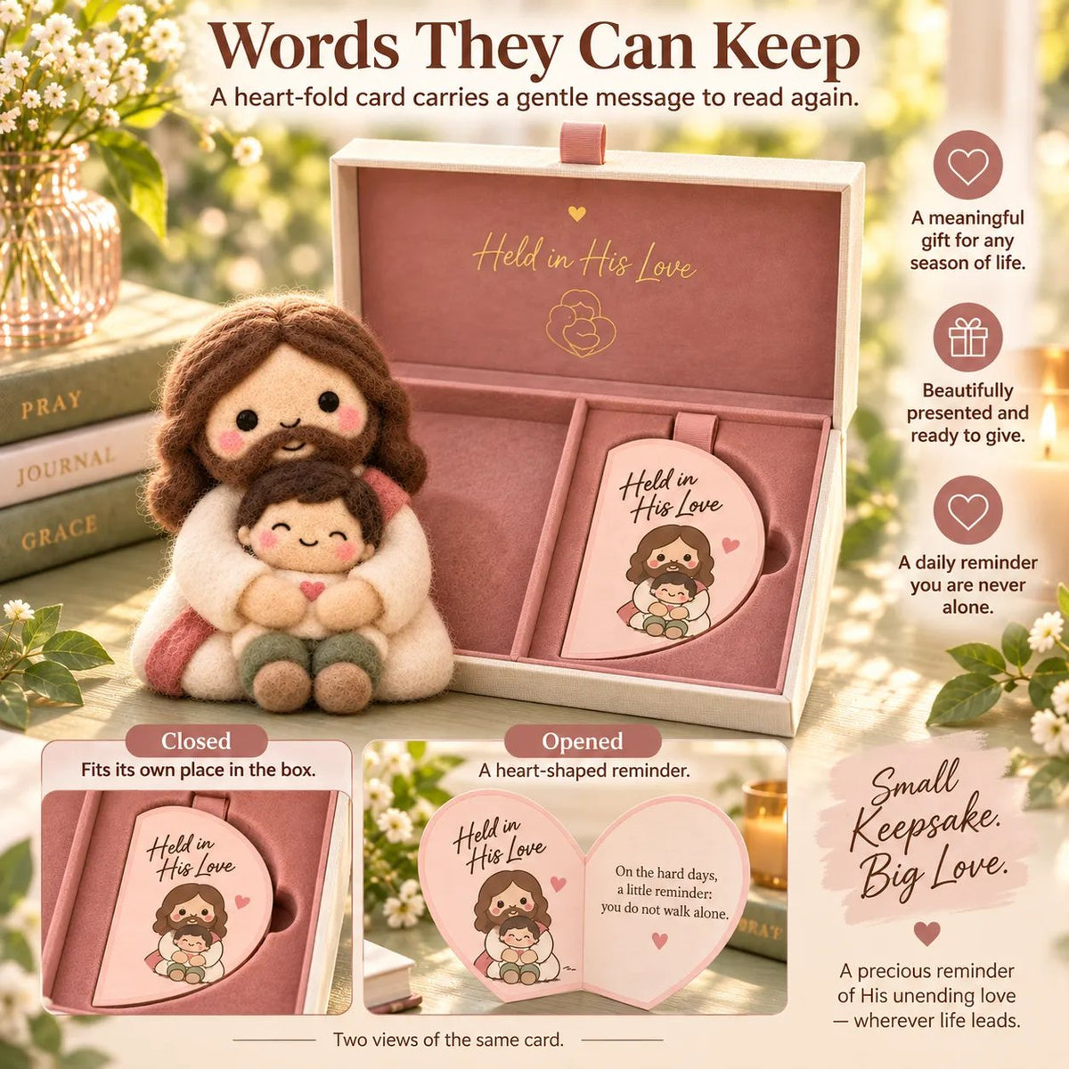 🔥😍Faith & Meaning | 6 Heartfelt Felt Keepsake Designs with Message Cards✝️