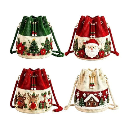 🎄 MerryStitch™ – 3D Crochet Christmas Bucket Bag