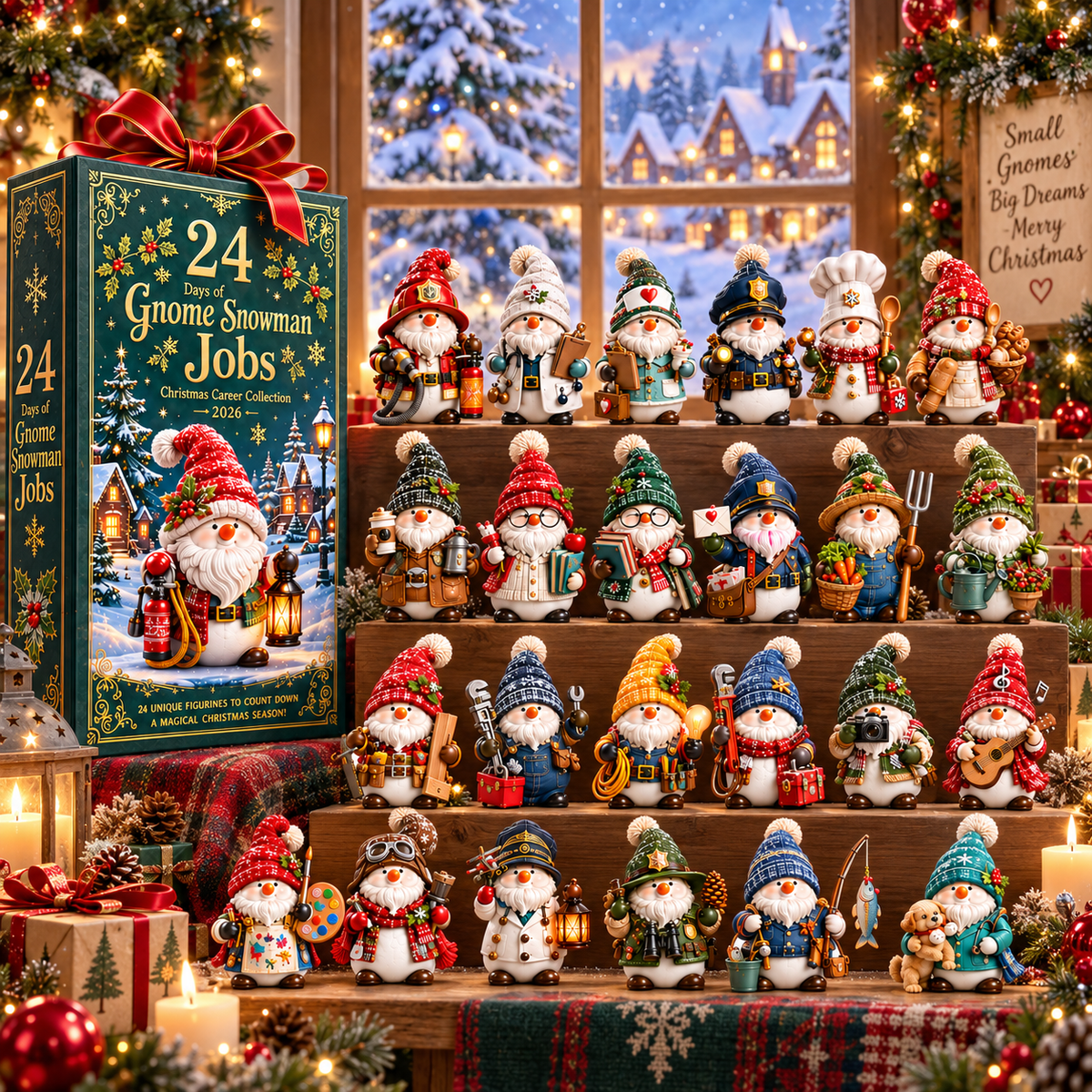 🎄 Limited-Time Christmas Sale | 2026 Gnome Snowman Advent Calendar – 24 Career-Themed Surprises for a Merry Countdown 🎁