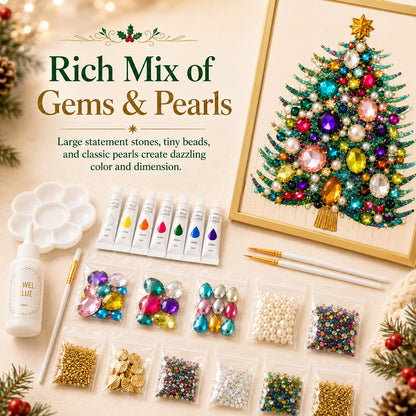 🎄 Beginner-Friendly Jeweled Christmas Tree DIY Kit | Easy to Make, Beautiful to Display 💎✨
